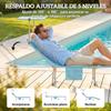 Set Of 2 Reclining Folding Sun Loungers With 360 degrees  Canopy Face Hole Side Pocket And 550 G M² Textilene Blue