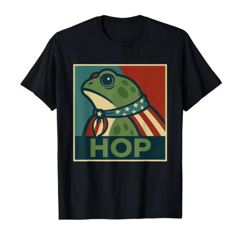 Футболка Portland Frog Hop для мужчин и женщин 100% хлопок Футболки Топы с коротким рукавом Летние Популярная Мода Удобные Футболки