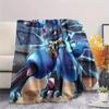 Lucario 4  Print Flannel Blanket, High quality Comfortable for All Seasons, Home Decor, Warmth and Comfort