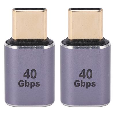 2 шт. Мини USB C адаптер 40 Гбит/с прямой сплав корпус тип C папа на тип C мама адаптер разъем