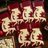 6pcs Cartoon Chinese New Year Red Envelope 2026 Horse Year Red Pocket Money Bag  Marriage Ceremony