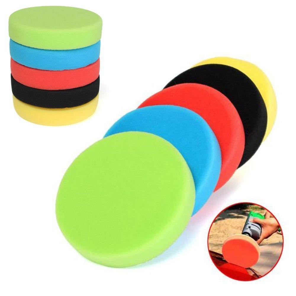 3/4/5/6/7" Practical Cleaning Tool Flat Buffing Sponge Car Polisher Pad Polishing Foam Polish Kit