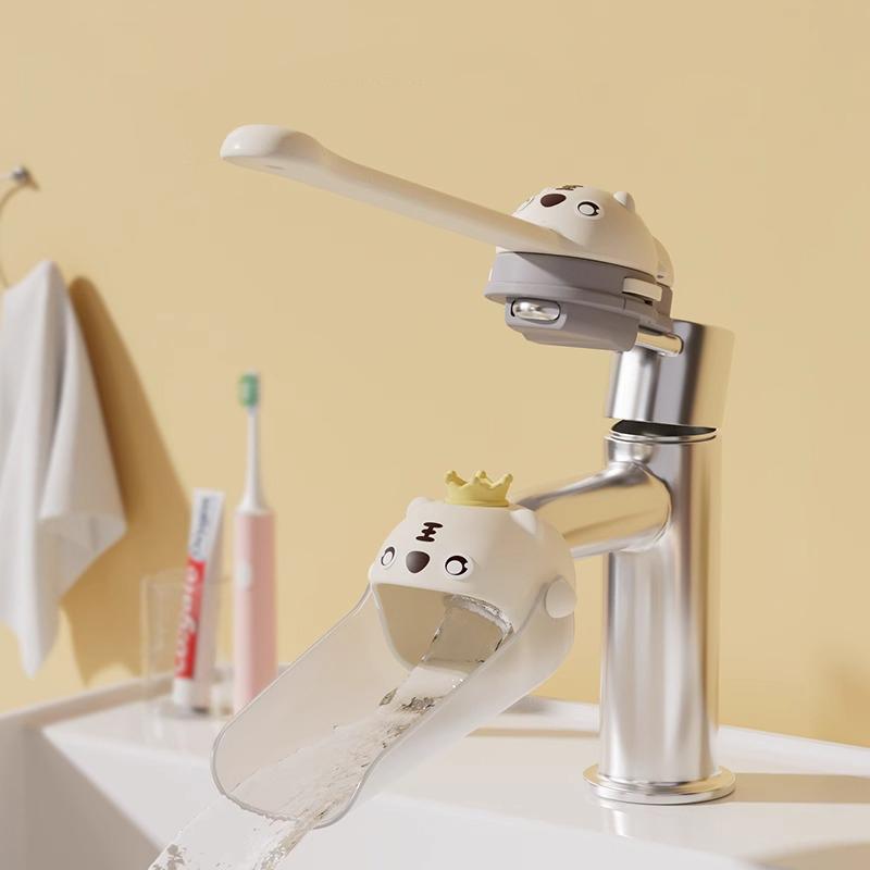 Удлинитель для крана с изображением мультфильма для детей, мытье рук в ванной, раковина, животные, аксессуары для кухни, удобный помощник для мытья детей