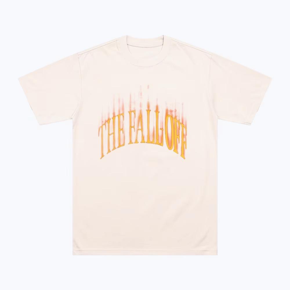 The Fall Off Flame Letter Graphic Cotton Tshirt Unisex Unisex Hip Hop Short Sleeve Casual Daily Streetwear Soft Fashion Tops