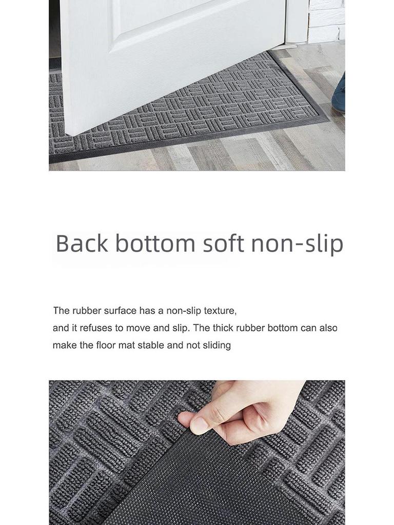 Полосатый полипропиленовый резиновый коврик для входа в дом - противоскользящий входной коврик для дома