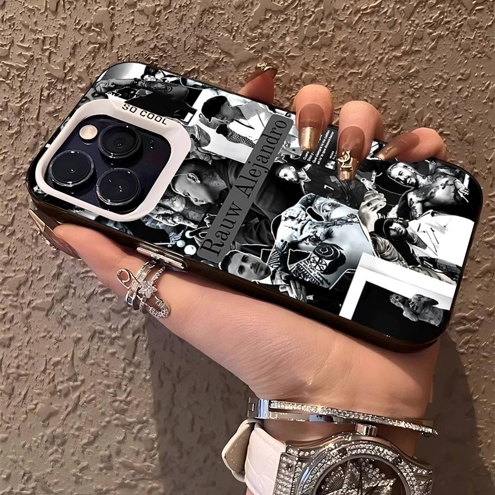 Epc Music R-Rauw Alejandro Rap Phone Case For IPhone 17 16 15 14 11 12 13 Pro Max Plus Pro Colored Silver Cover