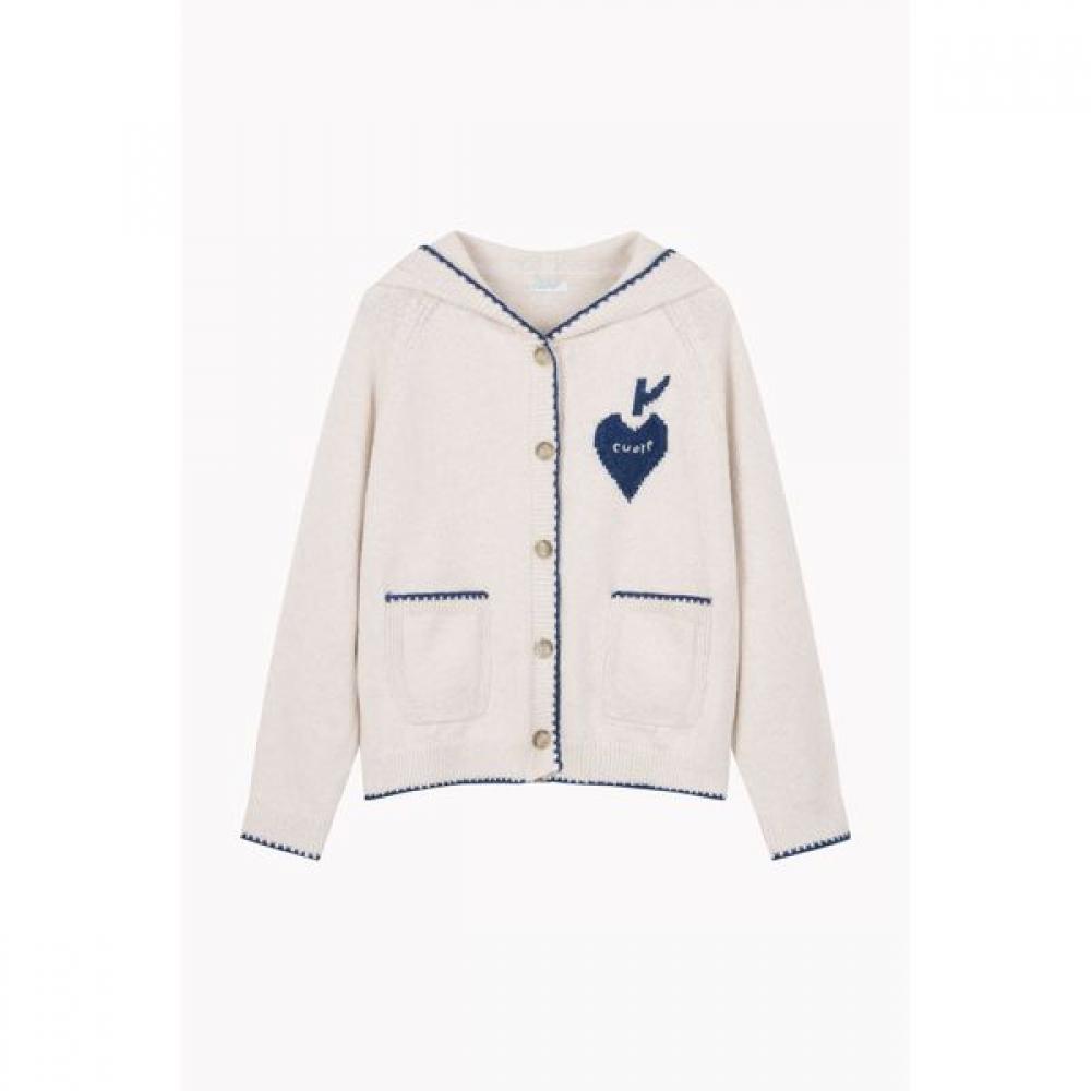 Benetton Кардиган с капюшоном Heart Apple Point Bakcf1611