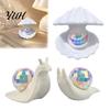 Cute Animal Ornament Disco Snail Figurine, Retro 70s Ball Table Statue, 3D Romantic Home Atmosphere Decor Glitter Mirror for Office Desktop