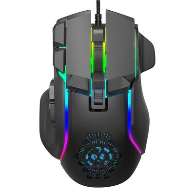 12800 точек на дюйм, RGB, 10 клавиш, проводная игровая мышь, регулируемая USB-программируемая проводная мышь, эргономичная геймерская мышь для ПК, ноутбука