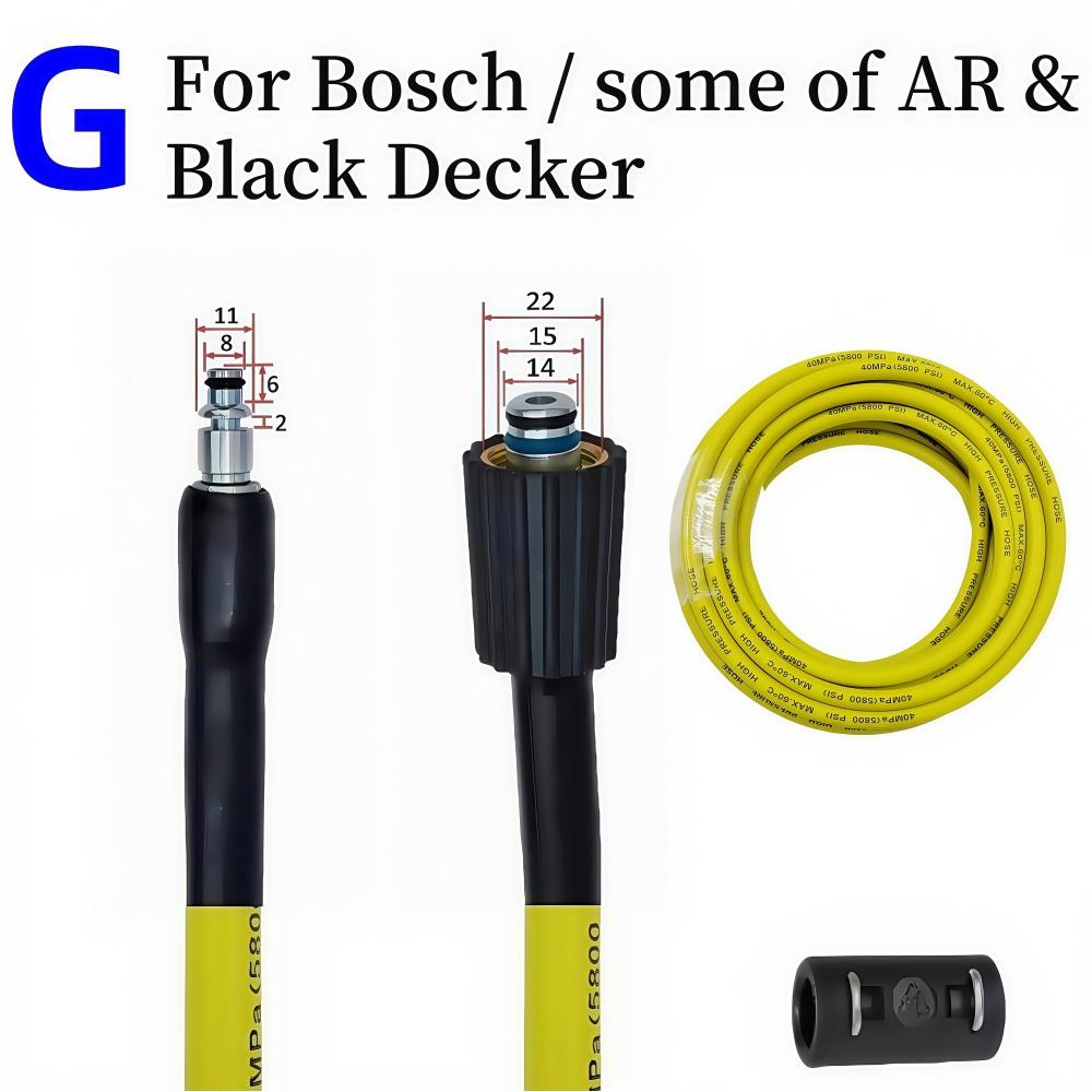 5~25m High Pressure Cleaning Machine Hose 5800PSI Kink Resistant Hose Car Wash Hose Water Cleaning Extension Hose For Karcher