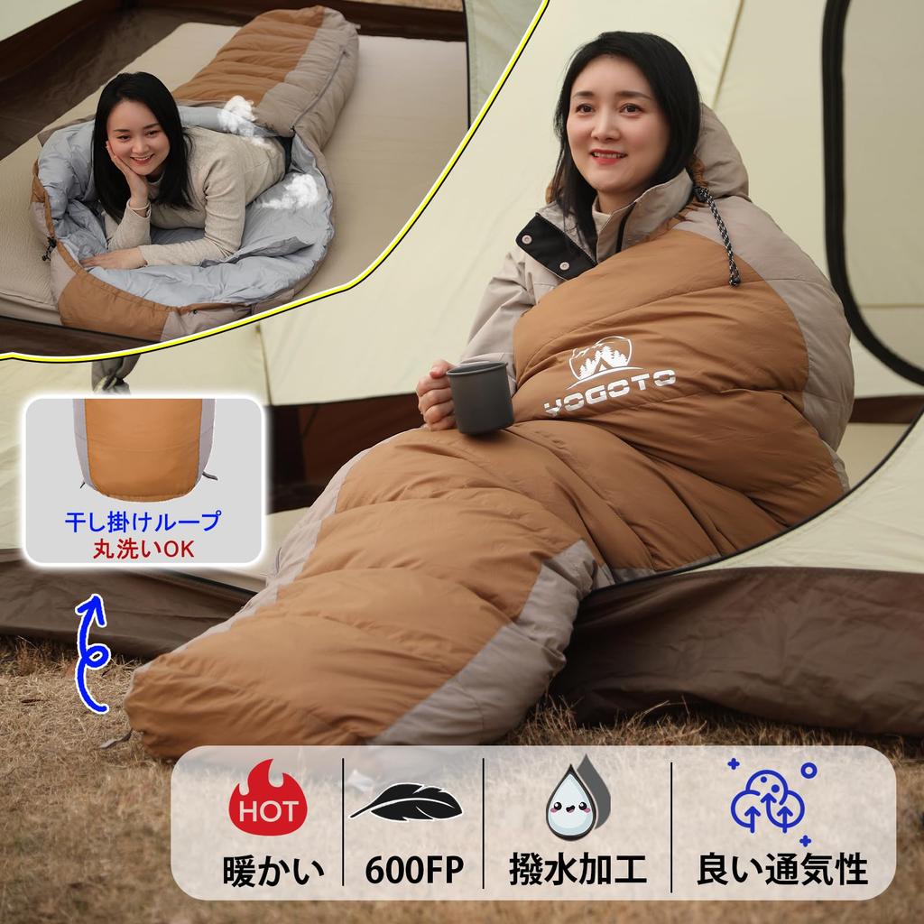 Пуховый спальный мешок для мумии Премиум Водостойкий Эвакуационный при землетрясении Стойкий к холоду Температура для сна при катастрофе Мешок для хранения в комплекте [YOGOTO]