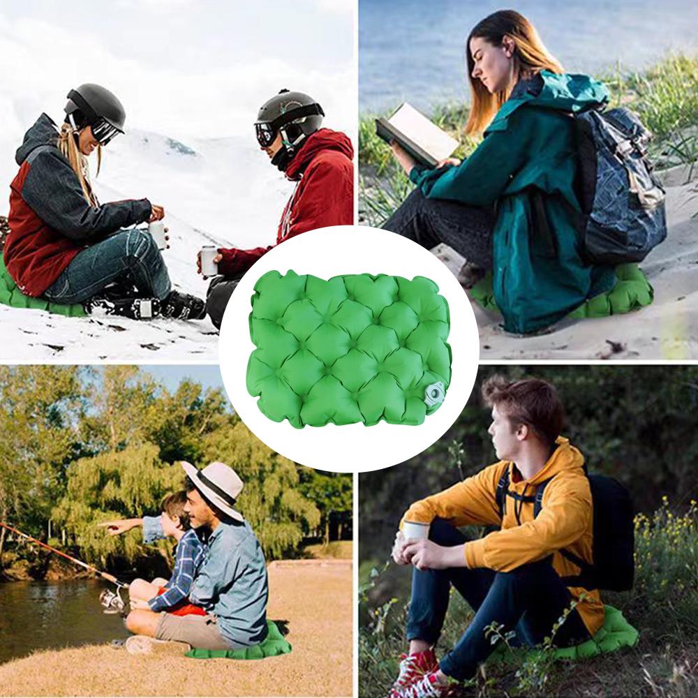 Portable Inflatable Seat Cushion Lightweight Travel Air Sitting Pad Hiking Outdoor Sitting Pad Anti Bedsore Office Chair Pad New