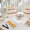 Marbled Pattern Rectangular Acrylic Bread Box Non-slip Bottom Dessert Display Rack  Hotel
