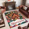 Cosmic Theme Crystal Velvet Floor Rug Personalized Custom Name Text Warm Carpet Home Decoration