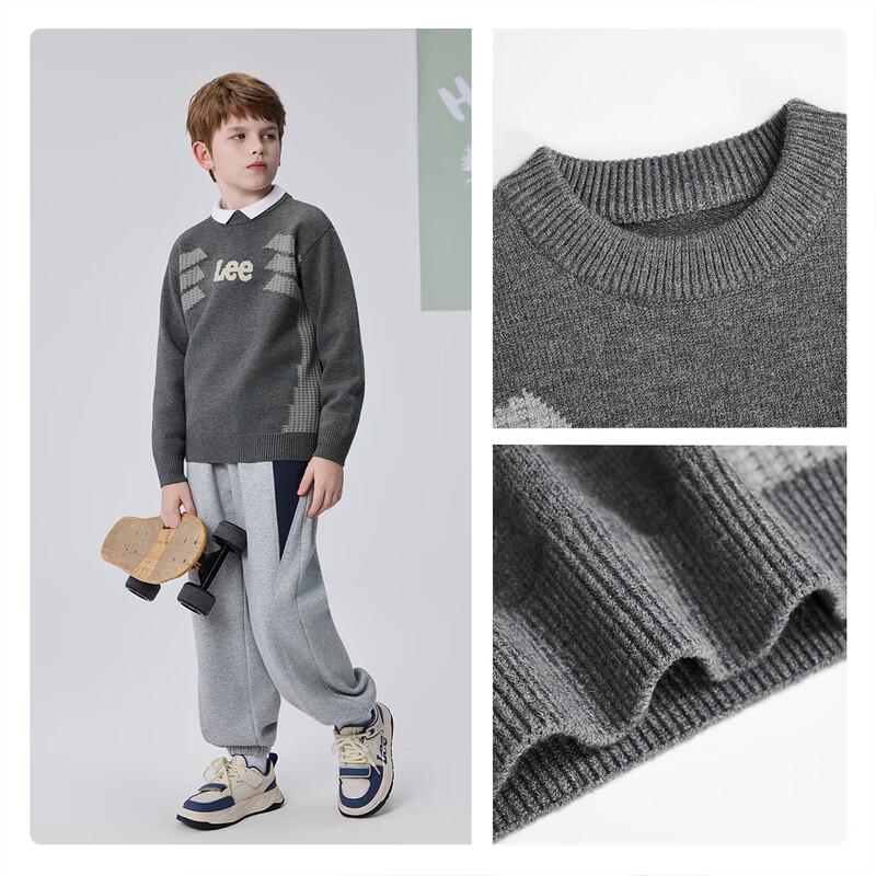 LeeKids Kids' Thickened Warm Crew Neck Sweater