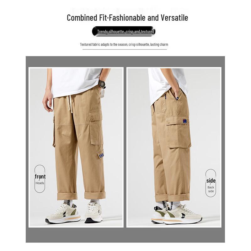 JEEP SPIRIT Men's Casual High Street Straight-Leg Cargo Pants