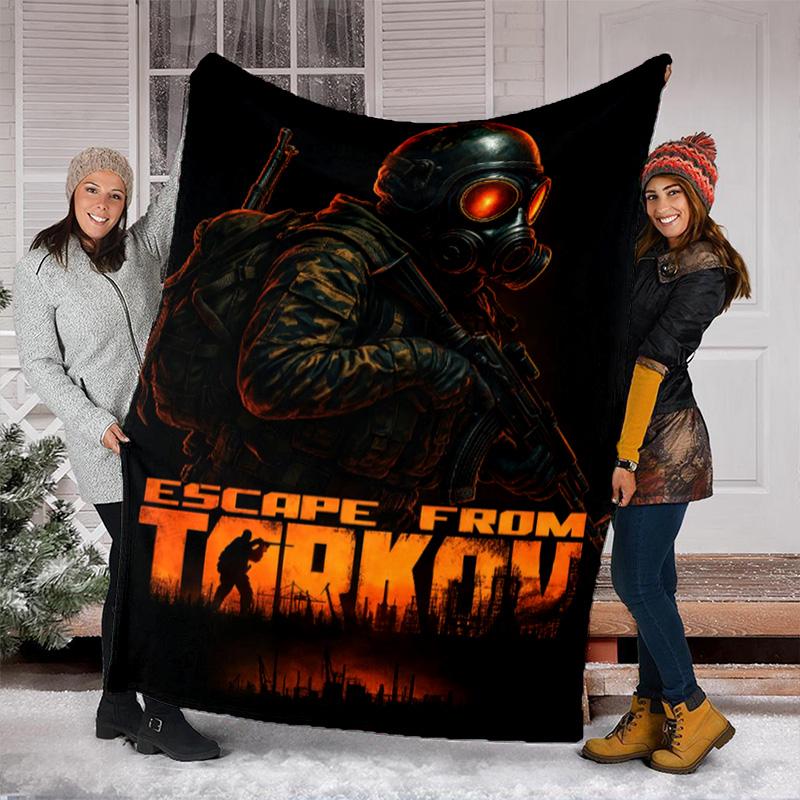 1PC Escape Tactical Camouflage Military Uniform Mask Perfect All Seasons Soft Comfortable Blanket Suitable Sofa Office Outdoor Travel Home Use