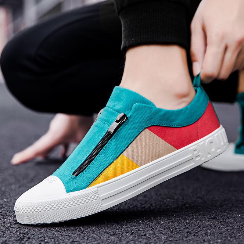 Модные летние и осенние дышащие мужские повседневные туфли A Pedal Lazy Mens Casual Flats Men's Canvas Shoes