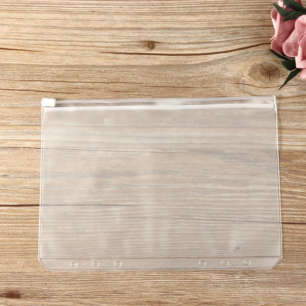 1/5PCS Organization Resealable Loose-leaf Zip Lock Matte Clear Pouch Bag PVC Storage