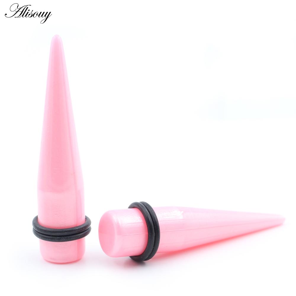 Alisouy 2 шт. жемчужный цвет акриловый конус ушной конус туннельный заглушка расширитель плоти растяжитель серьги калибры пирсинг украшения для тела