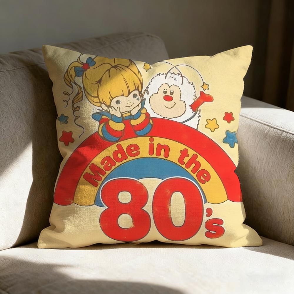 Rrainbow Brite Cute Pillow Case Pillowcase Doublesided Printed Sofa Cushion Bedroom Headboard Pillow