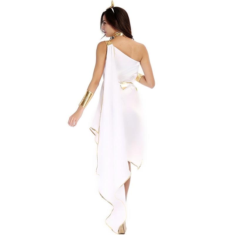 White Flowing Greek Goddess Halloween Dress Set