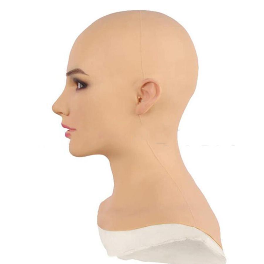 Latex Head Cover Female Cosplay Drag Queen Halloween Easter Fancy Party Headgear