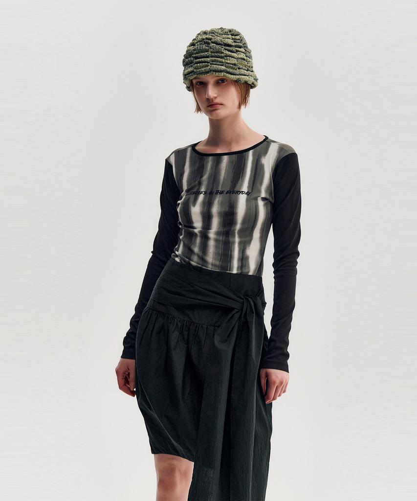 Kimjisu Mono Graphic Ls Футболка _ Серый