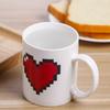 330 мл керамическая кружка с изменением цвета, термометр в форме сердца, лампочка для мозга, кружка для кофе, чая, температура цвета