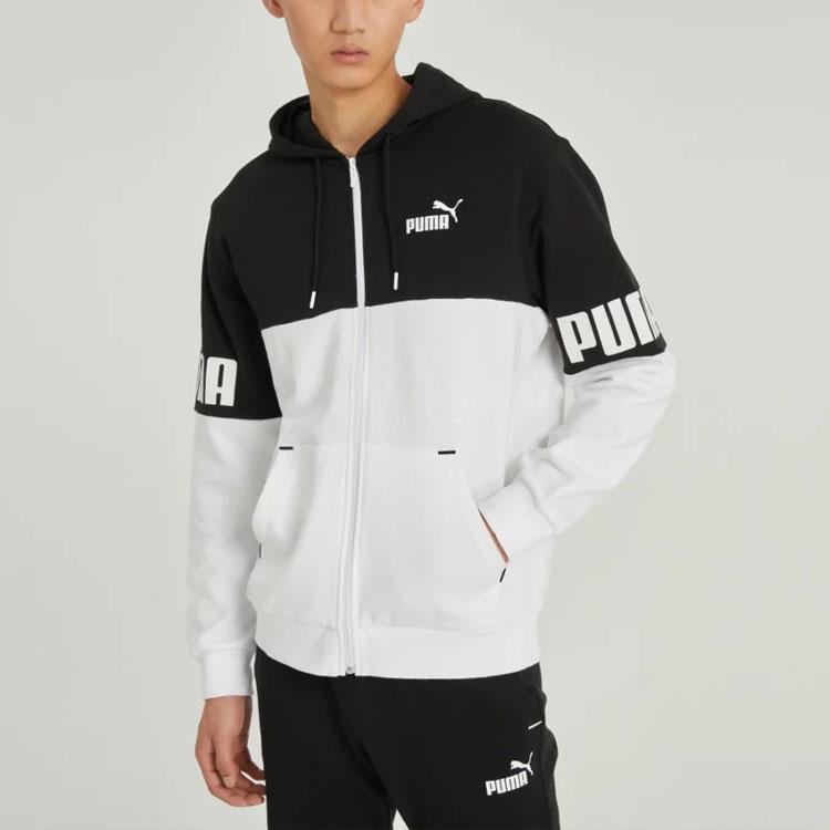 Puma Повседневная мужская куртка с капюшоном Colorblock, белая 670936-01