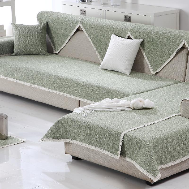 Хлопковая нить старая грубая ткань нескользящий чехол для дивана простой чехол для дивана в гостиной летний однотонный тканый диван подушка