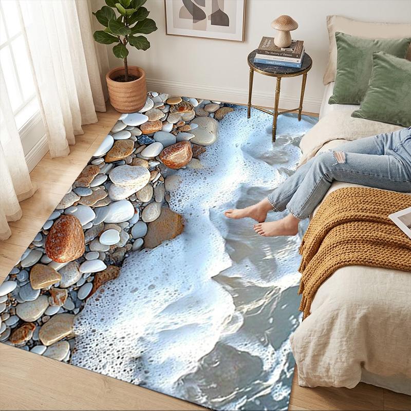 Ocean Rocks Living Room Nonslip Area Rug Soft Carpet For Bedroom Game Playroom Sofa Office Home Decor Doormat Christmas Gift C926447