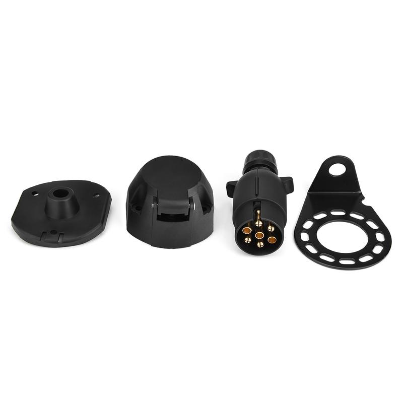 12N 7Pin Trailer Plug Socket Connector Adapter Bracket for Trailer Caravan Towing Towbar Trailer Socket