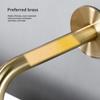 Смеситель для раковины ванной комнаты Bagnolux Brass Single Holder Control Double Hollow Brushed Gold с настенным креплением для горячей и холодной воды