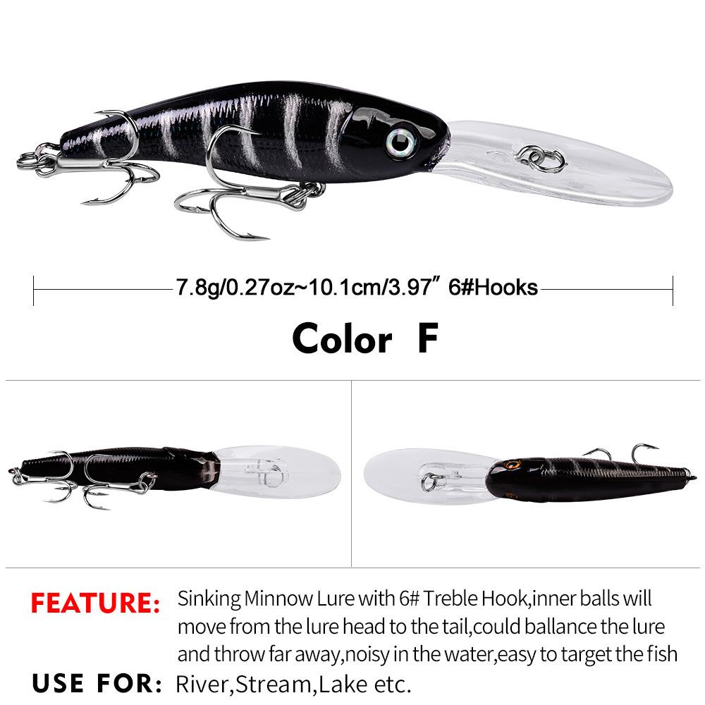 Погружная приманка Road Sub Bionic Bait 10,1 см 7,8 г Приманка Minnow Пластиковая приманка