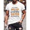 Европейские размеры Мужская футболка "BROTHER SISTER", Повседневная футболка с круглым вырезом, Весна и Лето
