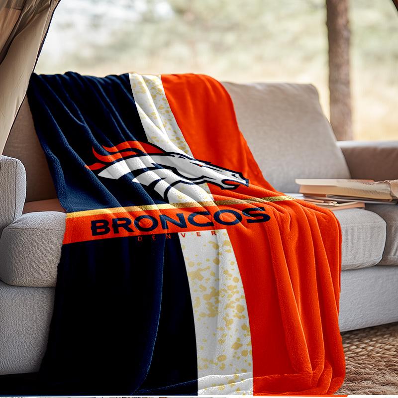 Плед Denver Broncos, наружный фланелевый плед для кемпинга, походов, садовых вечеринок, незаменимый для пикника, подарок для семьи и друзей
