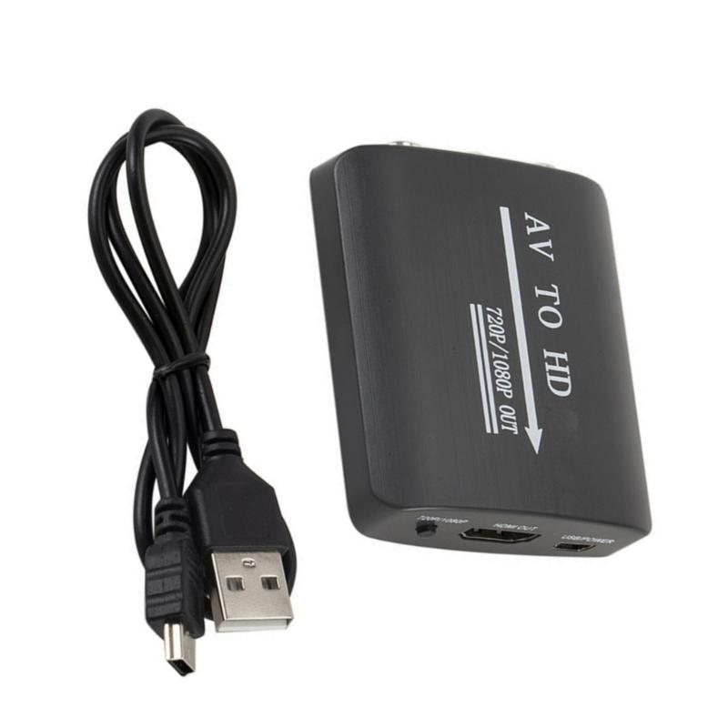 Высококачественный AV-to-HDMI Адаптер 1080P 3RCA на HDMI для Компьютерного Использования Однонаправленное Преобразование Конструкция из ABS