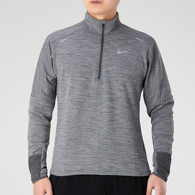 Nike Sweatshirts Men's Gray Stand Collar Moderate Regular CU6088-068