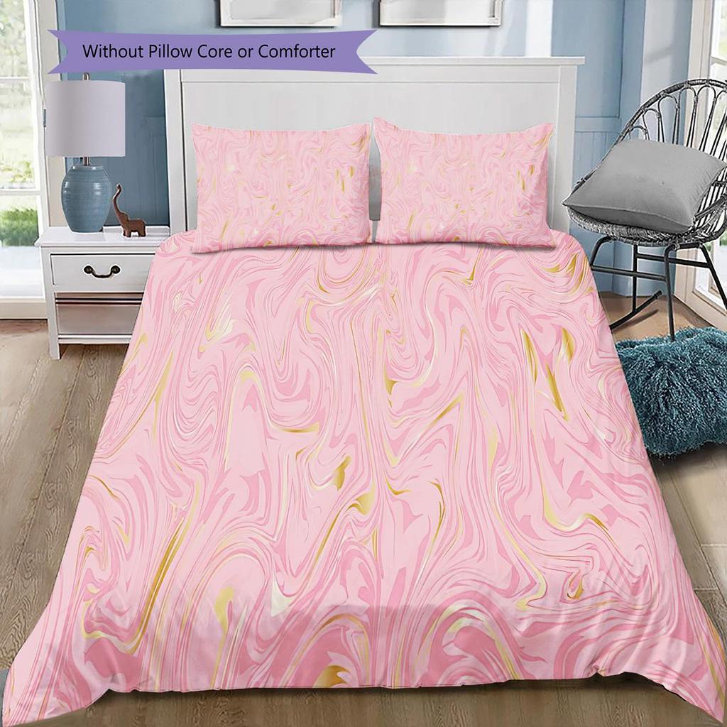 1PC Abstract marble pattern Bedding Quilt Set Quilt Cover Pillowcase Home Decoration Birthday Gift (1 * duvet cover + 2 * pillowcase, without core)