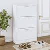 342550 vidaXL Шкаф для обуви Белый 63x24x103 см Инженерное дерево