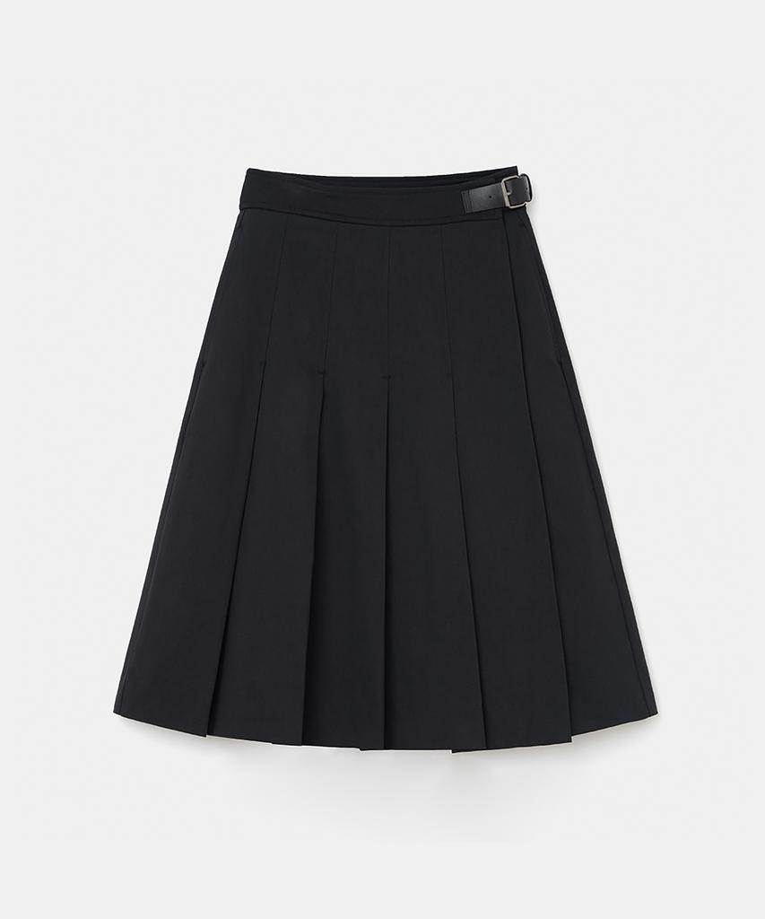Uniform Bridge Pleats Wrap Skirt(Womens) Black