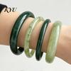 Casual Retro Style Accessory 4 Pcs Resin Bangles Bracelets for Women, Chunky Wide Lightweight Jewelry Her Statement Bangle Set, Stackable Wristband