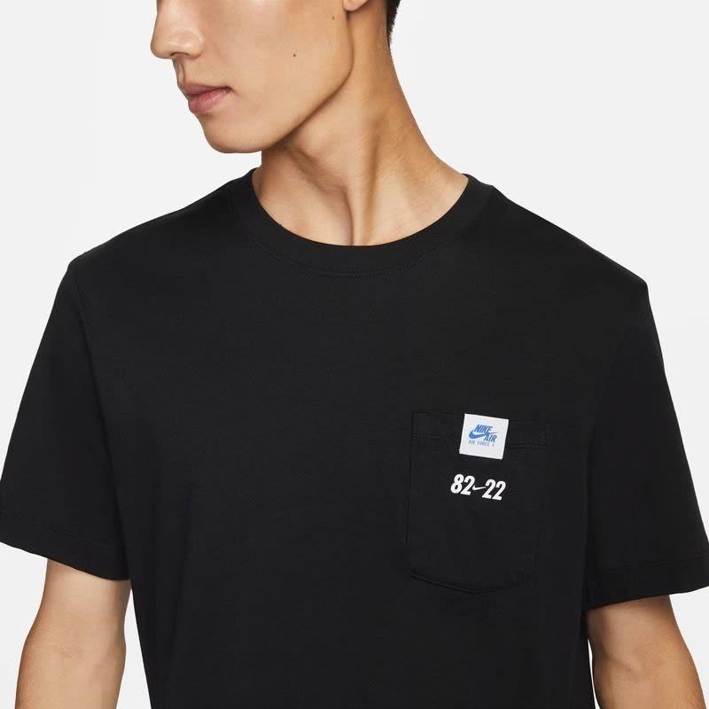 Nike T Shirts Men's Black Crew Neck Moderate Straight Fit DX1082-010