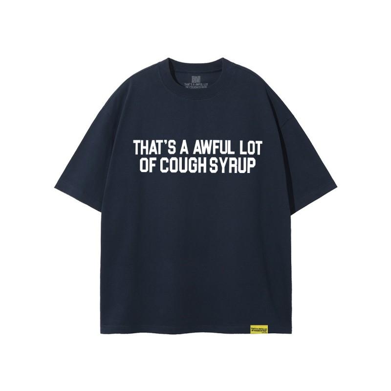 Unisex Oversized Cotton T-Shirt With Bold Letter Print Loose Fit Streetwear Tee Casual Wear