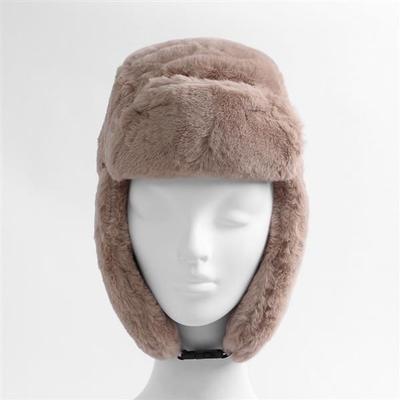 Военная шапка с ушами (коричневый) / Шапка-ушанка для холодной погоды