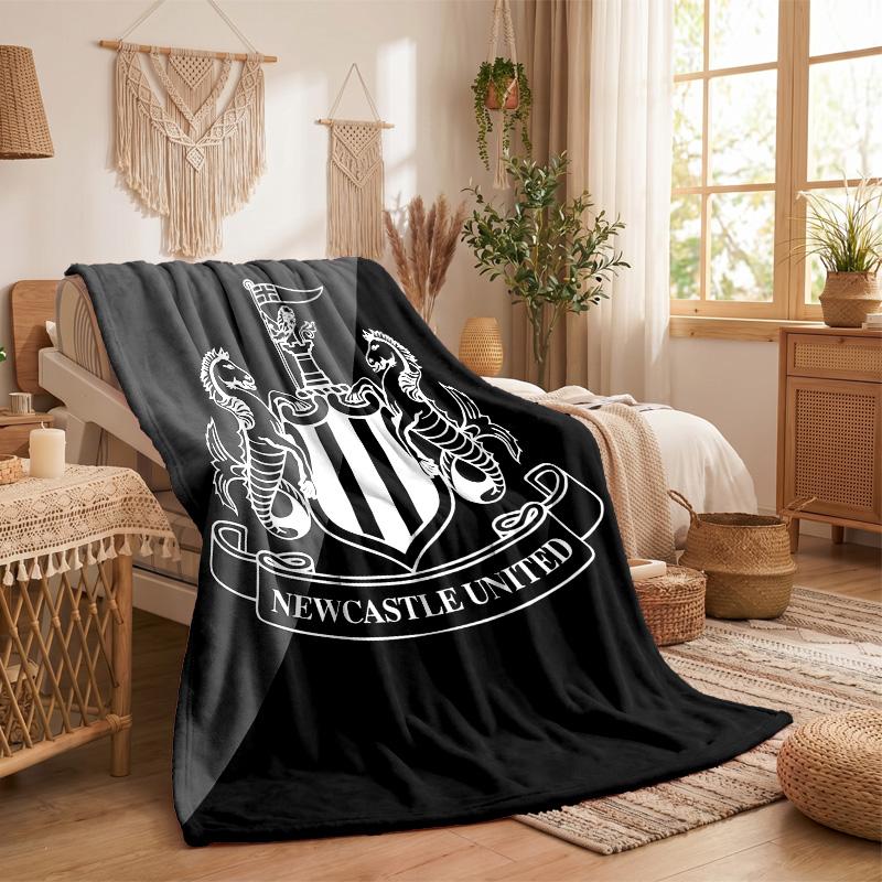 Newcastle United Football Print Flannel Blanket Soft Warm Sofa Bed Throw Blanket For Home Office Bedroom