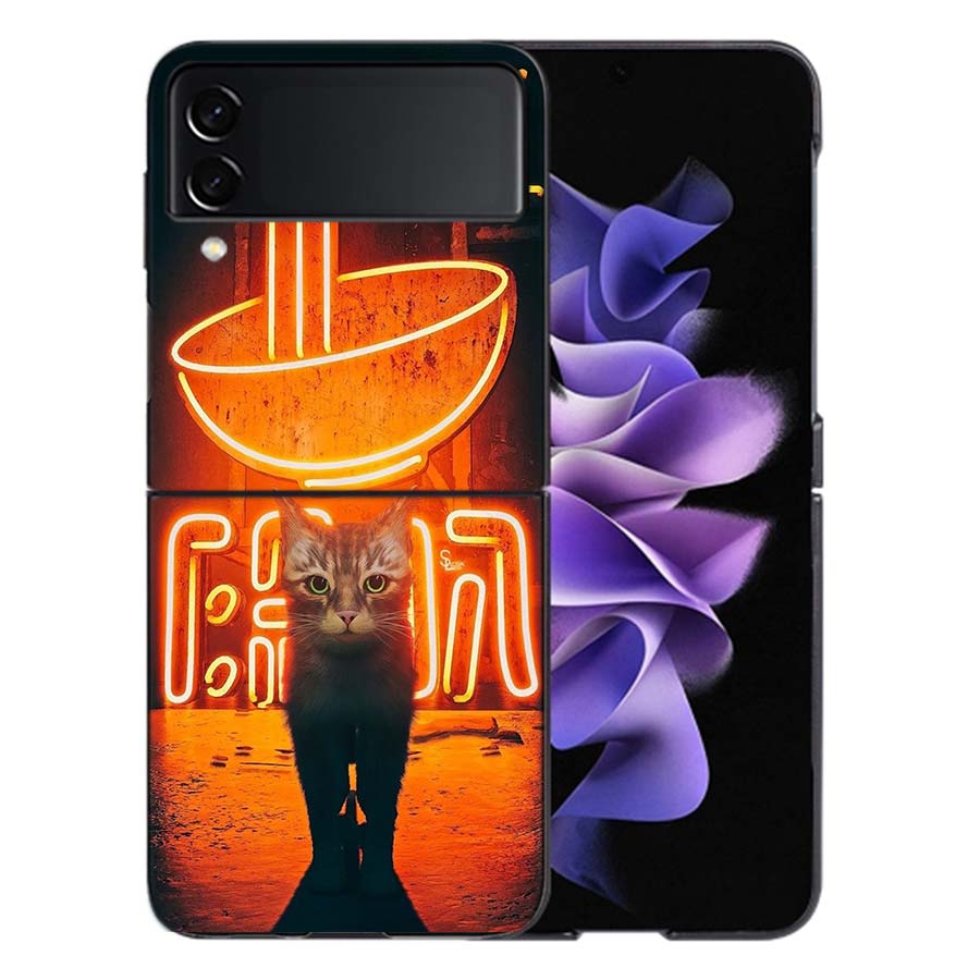 Игровой чехол S-Stray Cat для телефона Samsung Z Flip 6 7 5G Galaxy Z Flip 5 4 3 5G, противоударный жесткий чехол из ТПУ