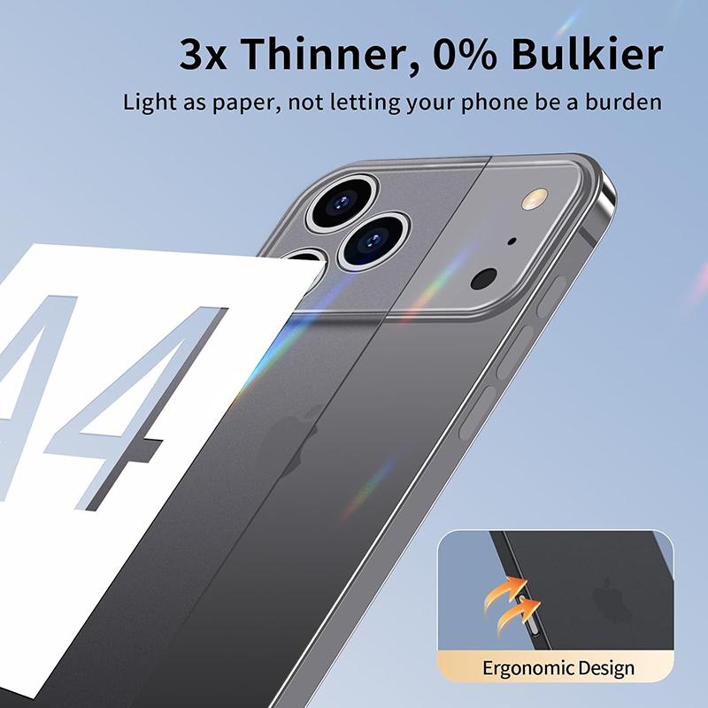 0,3 мм Ультратонкий Матовый Жесткий Чехол из ПП Для Для Iphone 17 Air 17 16 Pro Max Полупрозрачная Тонкая Мягкая Задняя Крышка Для Для Iphone 16 Plus 16E Capa