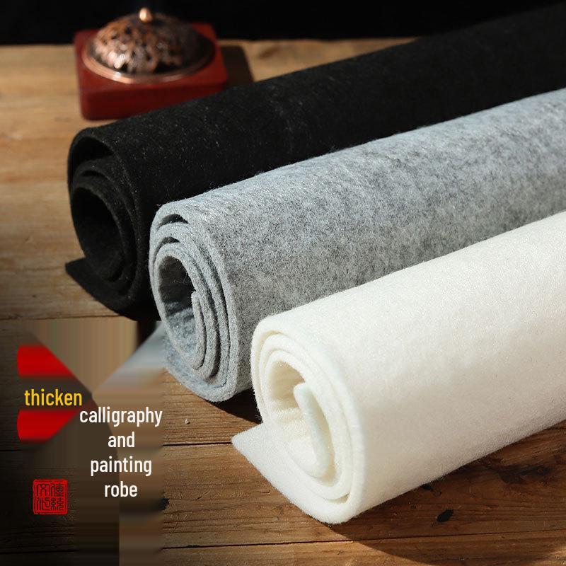 Фетровая подложка для каллиграфии - Толщина 5 мм, ткань с рисовой сеткой черного, белого, серого цвета - Идеально подходит для студентов